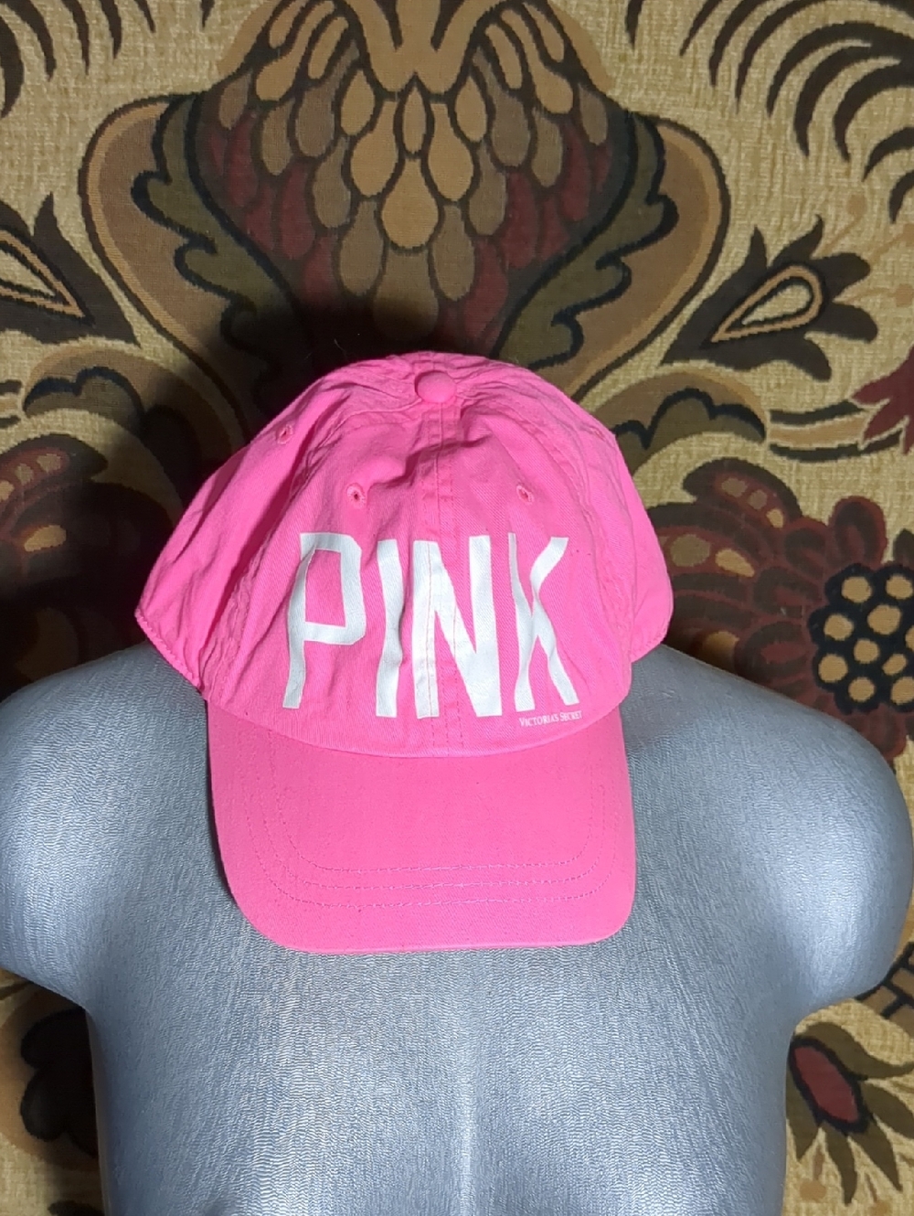 PINK Victoria's Secret Hot Pink Baseball Cap with White Logo